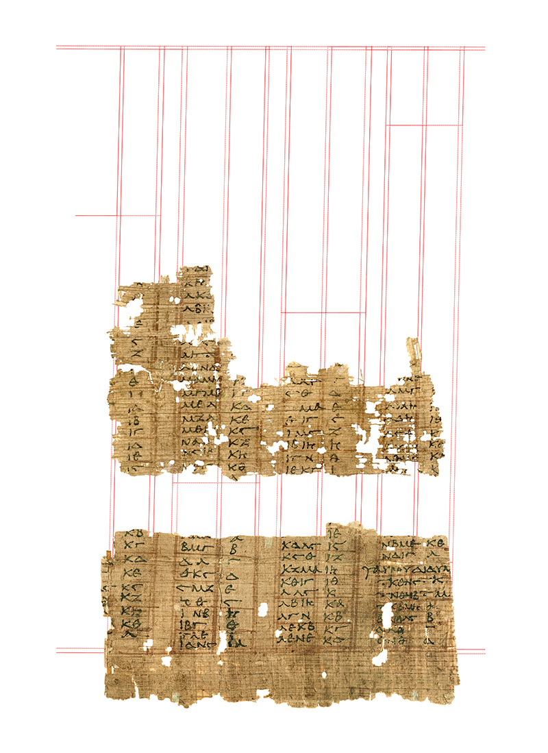 Reconstruction of a papyrus document